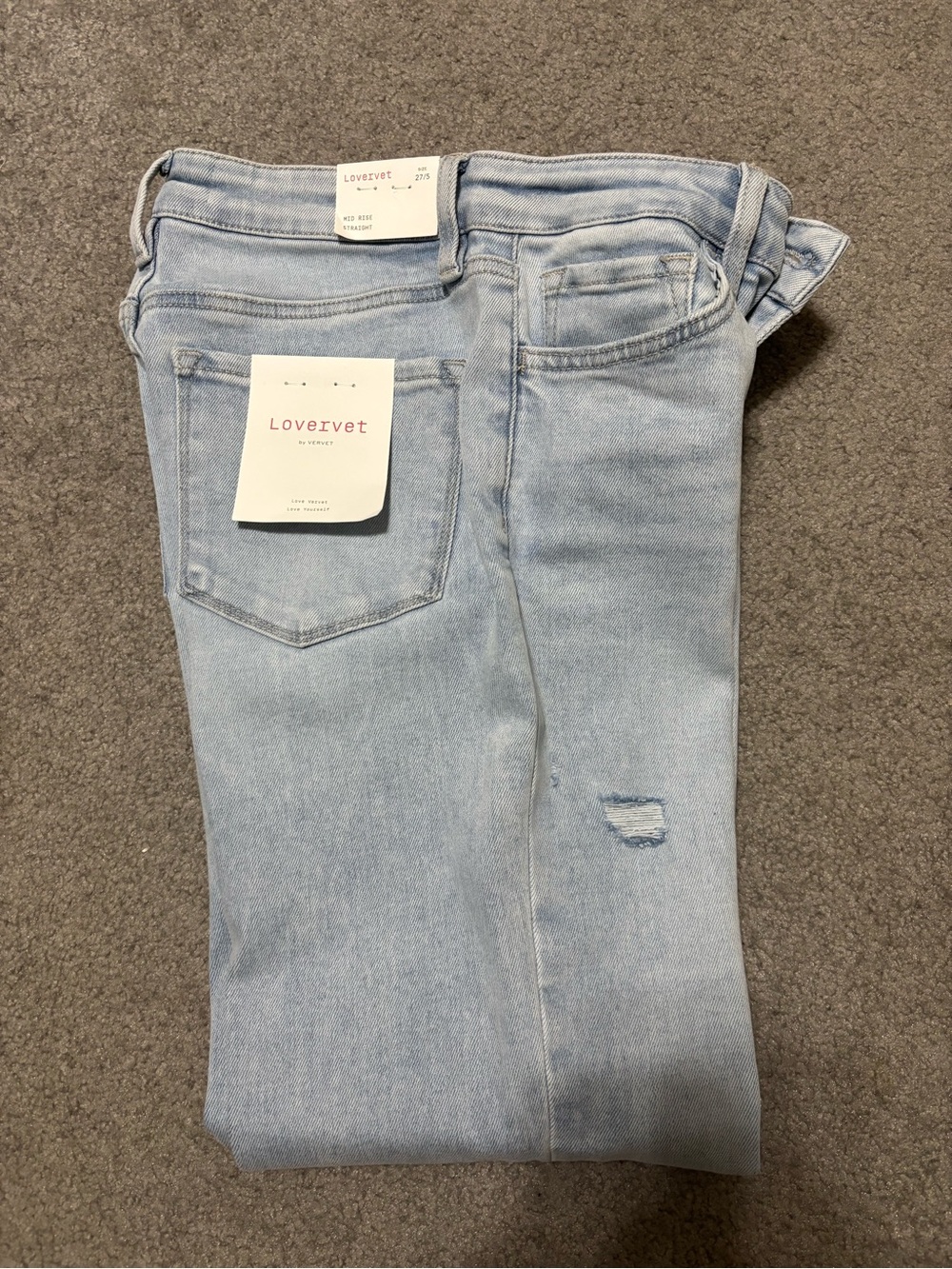 Lovervet Women’s Light Wash Straight Leg Jeans - NWT